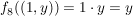 $ f_8((1,y))=1\cdot{}y=y $